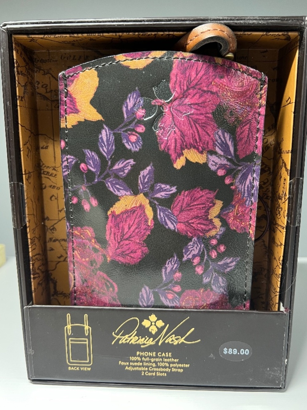 Patricia Nash Floral Paisley Cross Body Phone Case